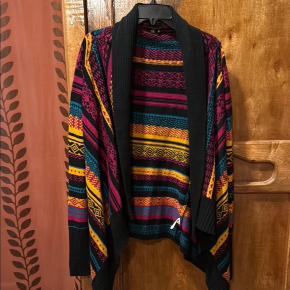 Colorful Striped Open Cardigan - Picture 1 of 7